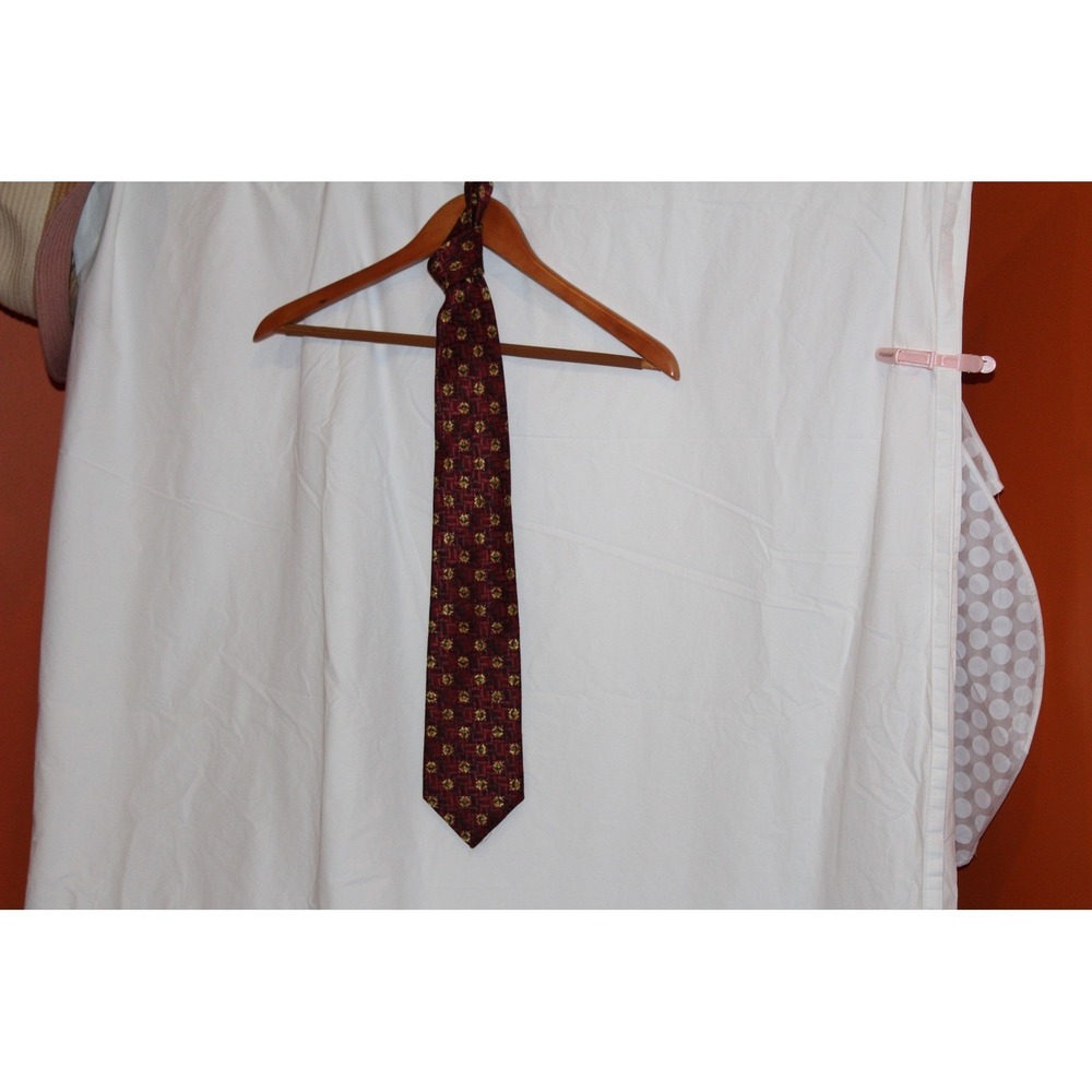 Robert Talbott Best of Class Nordstrom Extra Long Silk Tie Burgundy Geometric